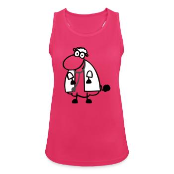Mouton du docteur - Débardeur respirant Femme - fuchsia - Devant - Zoe (177cm)