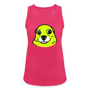 Ängstlicher Hund im Pop Art Stil - Frauen Tank Top atmungsaktiv - Fuchsia - Vorne - Zoe (177cm)