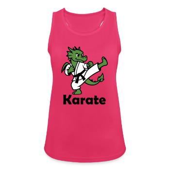 Karate Dragon - Women's Breathable Tank Top - fuchsia - Front - Zoe (177cm)