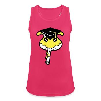 Raupe Schulabschluss Abitur bestanden College Wurm - Frauen Tank Top atmungsaktiv - Fuchsia - Vorne - Zoe (177cm)