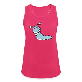 Raupe süß lieb kleine lächelt freundlich glücklich - Frauen Tank Top atmungsaktiv - Fuchsia - Vorne - Zoe (177cm)