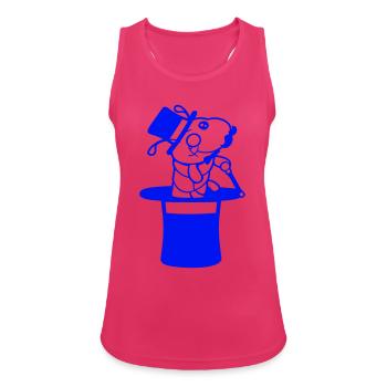 Caterpillar Sir Mr rich monocle top hat magician - Women's Breathable Tank Top - fuchsia - Front - Zoe (177cm)
