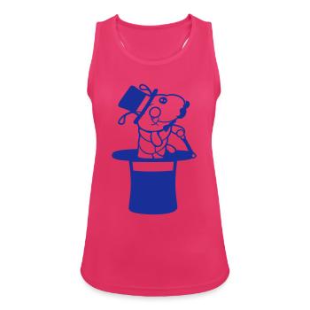 Caterpillar Sir Mr rich monocle top hat magician - Women's Breathable Tank Top - fuchsia - Front - Zoe (177cm)