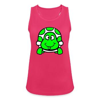 Turtle Tongue Sticking Out Naughty Funny Cool - Women's Breathable Tank Top - fuchsia - Front - Zoe (177cm)