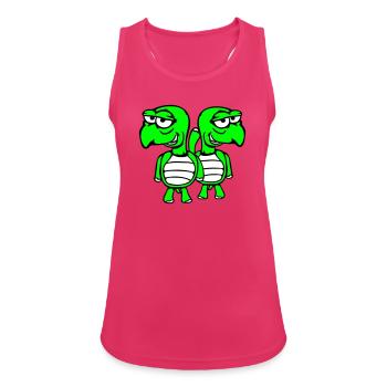 2 turtles friends funny silly embarrassing team - Women's Breathable Tank Top - fuchsia - Front - Zoe (177cm)