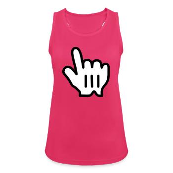 pointinghand - Frauen Tank Top atmungsaktiv - Fuchsia - Vorne - Zoe (177cm)