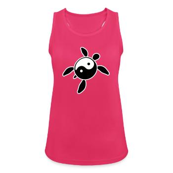 Turtles Shell Yin Yang Symbol Balance - Women's Breathable Tank Top - fuchsia - Front - Zoe (177cm)