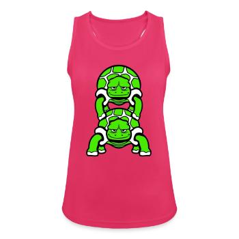 2 Artist Turtles Piggyback Team Crew Friends - Women's Breathable Tank Top - fuchsia - Front - Zoe (177cm)