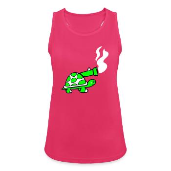 Schildkröte Panzer Waffe Kanone schießen Schuss - Débardeur respirant Femme - fuchsia - Devant - Zoe (177cm)