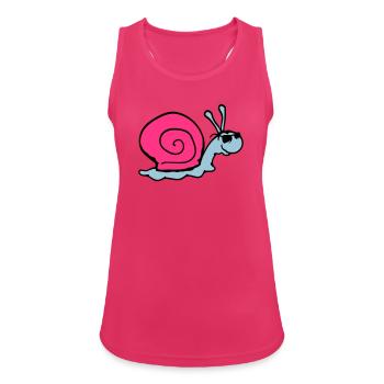 Snail Sunglasses Cool Black Glasses Smile - Women's Breathable Tank Top - fuchsia - Front - Zoe (177cm)