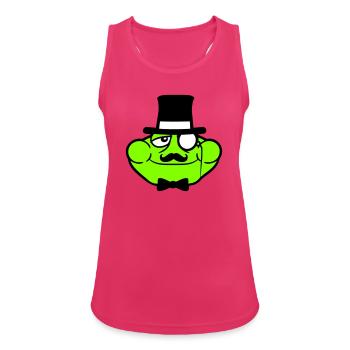 M. Grenouille Sir M. Rich Monocle Lunettes Chapeau haut de forme - Débardeur respirant Femme - fuchsia - Devant - Zoe (177cm)