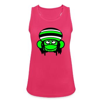 Frog Reggae Music Rasta Hair Hat Jamaica Fun - Women's Breathable Tank Top - fuchsia - Front - Zoe (177cm)