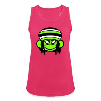 grenouille Reggae musique Rasta cheveux chapeau Jamaïque Fun - Débardeur respirant Femme - fuchsia - Devant - Zoe (177cm)