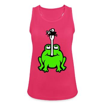 La grenouille attrape la mouche langue moustique manger le crapaud de la faim - Débardeur respirant Femme - fuchsia - Devant - Zoe (177cm)