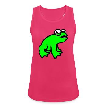 Frog grins cool funny comic crazy toad - Women's Breathable Tank Top - fuchsia - Front - Zoe (177cm)