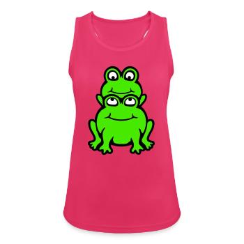 Grenouille Enfant Famille Papa Maman Piggyback Fête des Pères - Débardeur respirant Femme - fuchsia - Devant - Zoe (177cm)