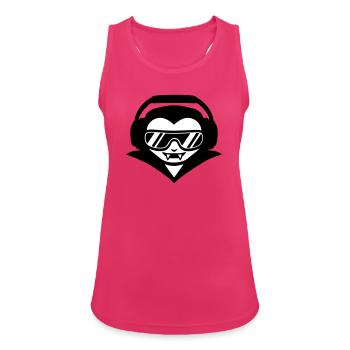 DJ vampire avec casque et lunettes de soleil - Débardeur respirant Femme - fuchsia - Devant - Zoe (177cm)