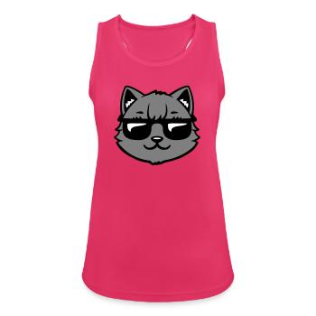 Lunettes de soleil gris chat Look cool style décontracté - Débardeur respirant Femme - fuchsia - Devant - Zoe (177cm)