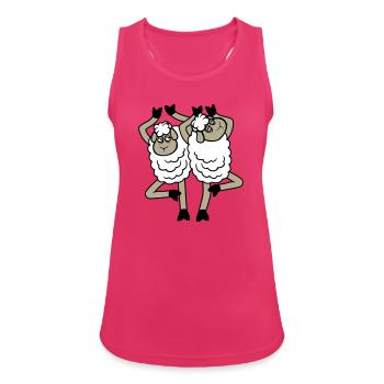 Schaf Paar Verärgert Gestört Baum Pose Yoga Rempel - Women's Breathable Tank Top - fuchsia - Front - Zoe (177cm)