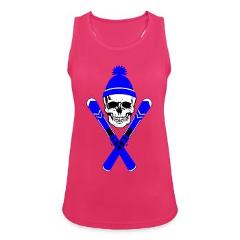 Skier Skull - Women's Breathable Tank Top - fuchsia - Front - Zoe (177cm)