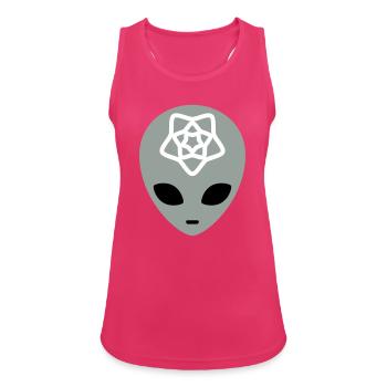 Geometric Alien Mindscape - Women's Breathable Tank Top - fuchsia - Front - Zoe (177cm)