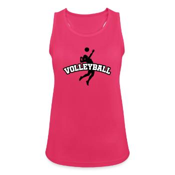 Volleyball Verein Sport - Frauen Tank Top atmungsaktiv - Fuchsia - Vorne - Zoe (177cm)