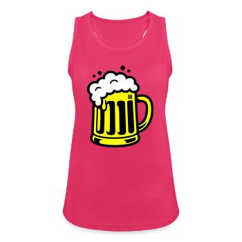 Icône de chope de bière - Débardeur respirant Femme - fuchsia - Devant - Zoe (177cm)
