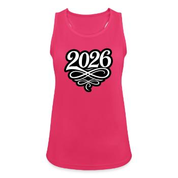2026 year - Women's Breathable Tank Top - fuchsia - Front - Zoe (177cm)