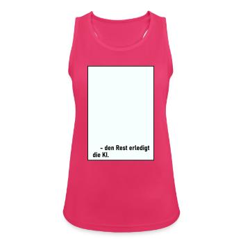 Rest AI - Women's Breathable Tank Top - fuchsia - Front - Zoe (177cm)