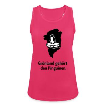 Le Pingouin sur la glace du Groenland - Débardeur respirant Femme - fuchsia - Devant - Zoe (177cm)