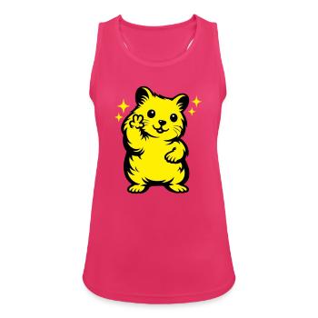 Hamster Cartoon - Women's Breathable Tank Top - fuchsia - Front - Zoe (177cm)