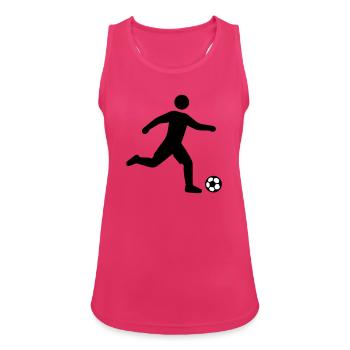 Silhouette du footballeur - Débardeur respirant Femme - fuchsia - Devant - Zoe (177cm)