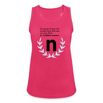 Jubilee N - Women's Breathable Tank Top - fuchsia - Front - Zoe (177cm)