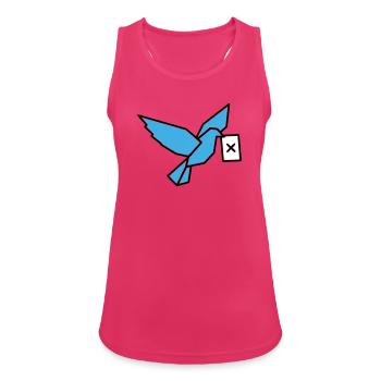 Carrier Pigeon Ballot Bird Multicolored - Women's Breathable Tank Top - fuchsia - Front - Zoe (177cm)
