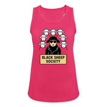 Société du Mouton Noir Rebelle Underground - Débardeur respirant Femme - fuchsia - Devant - Zoe (177cm)