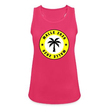 Malle 2026 Palm Tree Circle - Women's Breathable Tank Top - fuchsia - Front - Zoe (177cm)