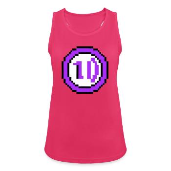 10 ans d’anniversaire d’Arcade Coin - Débardeur respirant Femme - fuchsia - Devant - Zoe (177cm)