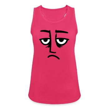Mürrisches Trauriges Enttäuschtes Gesicht Lustig - Débardeur respirant Femme - fuchsia - Devant - Zoe (177cm)