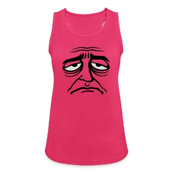 Grumpy sad disappointed face funny - Women's Breathable Tank Top - fuchsia - Front - Zoe (177cm)