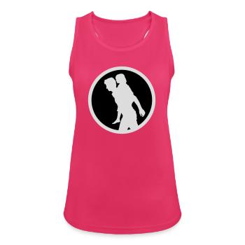 Father Child Silhouette Walking Family Dad Love - Women's Breathable Tank Top - fuchsia - Front - Zoe (177cm)