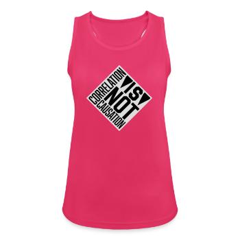 Correlation Is Not Causation Nerd Science - Women's Breathable Tank Top - fuchsia - Front - Zoe (177cm)