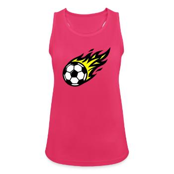 Fussball Flamme Ball - Frauen Tank Top atmungsaktiv - Fuchsia - Vorne - Zoe (177cm)