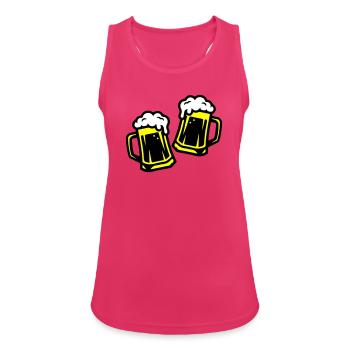 Toasting beer Drinking - Women's Breathable Tank Top - fuchsia - Front - Zoe (177cm)