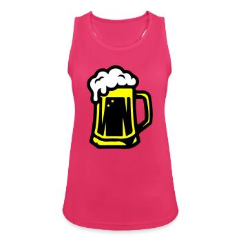 Chope à bière Icône de la bière - Débardeur respirant Femme - fuchsia - Devant - Zoe (177cm)