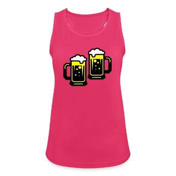 Icône de la bière qui encourage - Débardeur respirant Femme - fuchsia - Devant - Zoe (177cm)