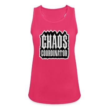 Chaos Coordinator Funny Title Parents Teacher Logo - Women's Breathable Tank Top - fuchsia - Front - Zoe (177cm)