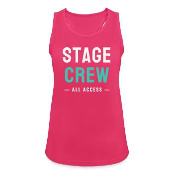 Stage Crew All Access Stage Team Staff Concert - Women's Breathable Tank Top - fuchsia - Front - Zoe (177cm)