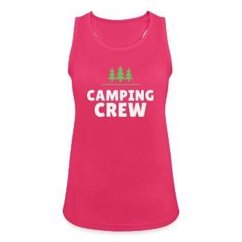 Camping Crew Camping Nature Team Friends Outdoor - Women's Breathable Tank Top - fuchsia - Front - Zoe (177cm)