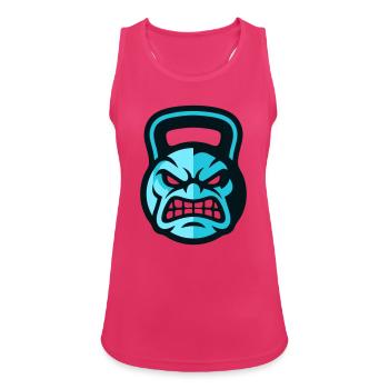 Workout Kettlebell Logo - Women's Breathable Tank Top - fuchsia - Front - Zoe (177cm)