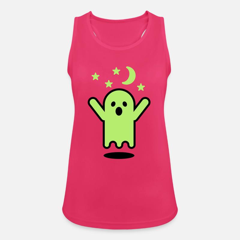Glow in the dark ghost - Women's Breathable Tank Top - fuchsia